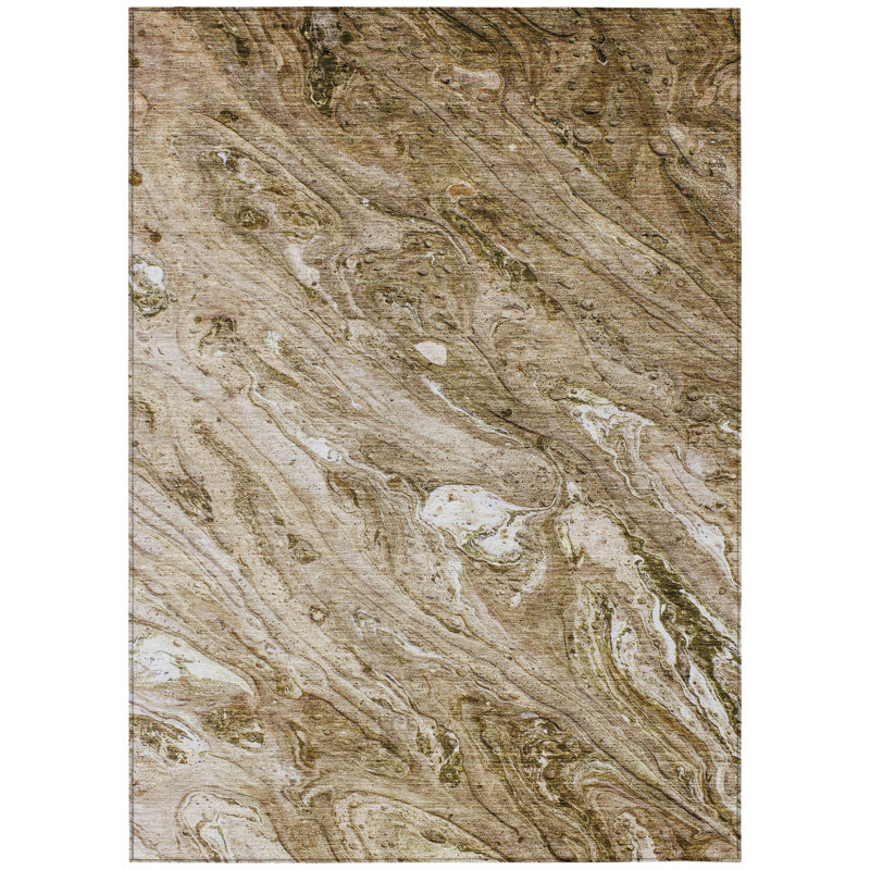 Tapis extérieur brun / beige 9 'X 12'