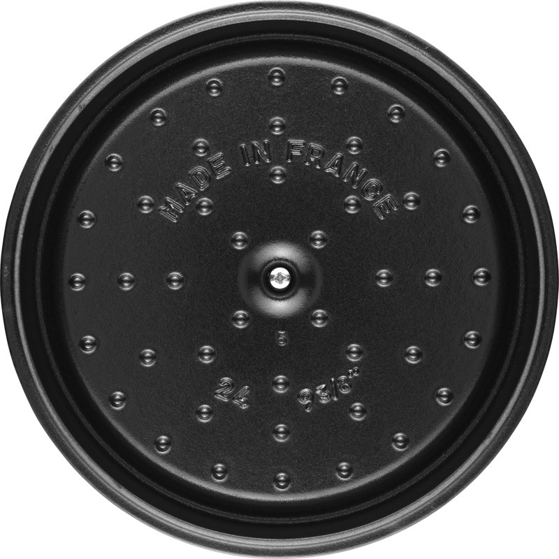 La Cocotte Cast Iron Round Cocotte, 4 quarts, Citron