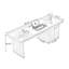 Bureau rectangulaire blanc et noyer clair-38879567-38879562