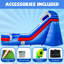 Glissade d'eau concise de qualité commerciale 16 pi x 25 pi avec piscine éclaboussante (avec ventilateur) GOOSH