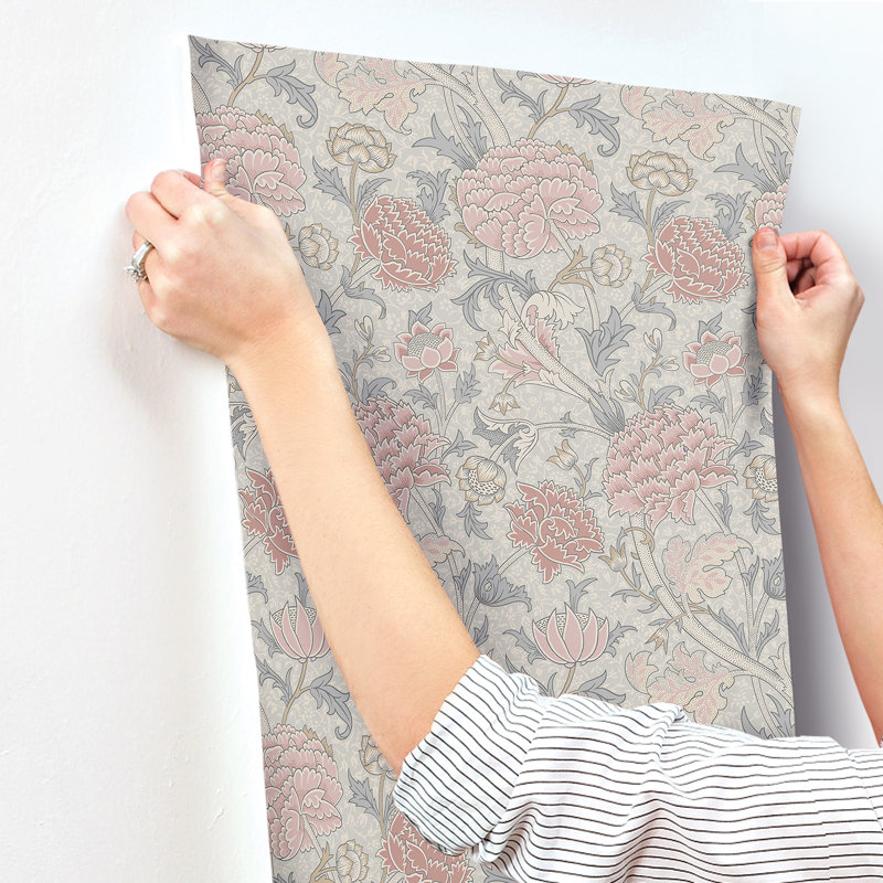 Granville Floral Wallpaper Roll, White