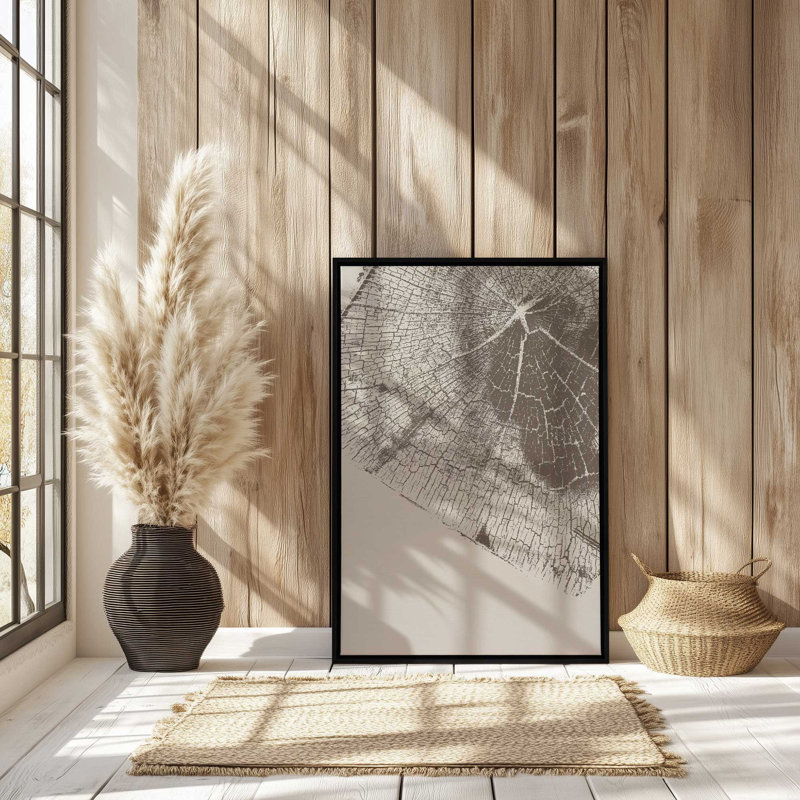 Toile tendue Timeless Grains III, Cadre flottant en chrome poli, H 18,75 po x l 12,75 po x P 1,75 po