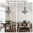 5-Light 20-Inch Modern Black Drum Crystal Chandelier,  Adjustable Height Pendant Light For Kitchen Island Dining Room Entryway-487591986