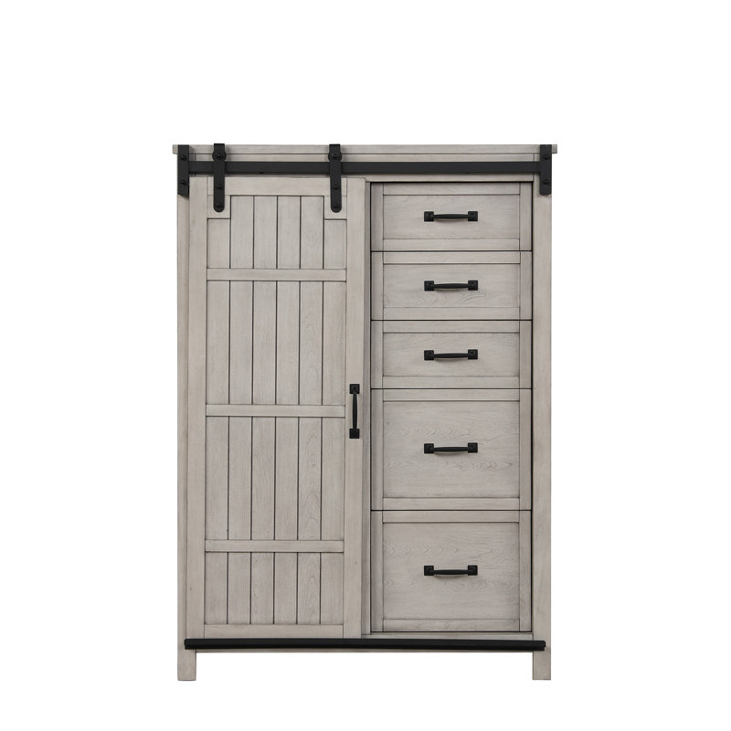 Armoire garde-robe, finition brume de montagne