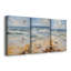 Série Sea and Shore CXIV - Ensemble de 3 toiles tendues avec châssis - Prêt à être accroché-742021307