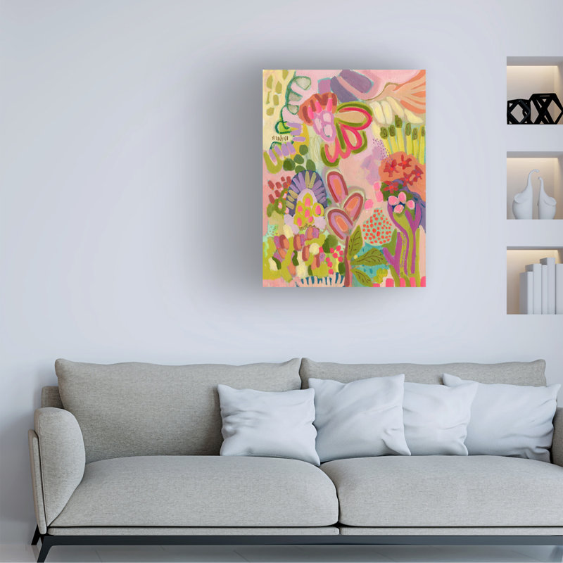 Art mural sur toile tendue - «Cheery Garden» de Suzanne Allard pour décoration de salon, de chambre à coucher ou de bureau - 18 x 24