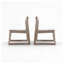 Ensemble de 2 chaises de salle à manger d'extérieur en PEHD gris - Ensemble de conversation de terrasse moderne toutes saisons