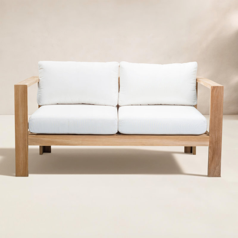 Ando Loveseat with Cushions, Canvas Natural Sunbrella® Canvas