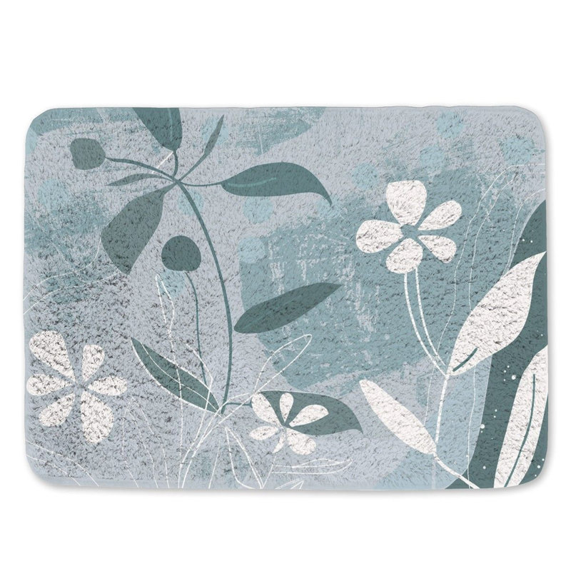 Cornelie Microfiber / Microsuede Bath Mat, 17"W x 24"L