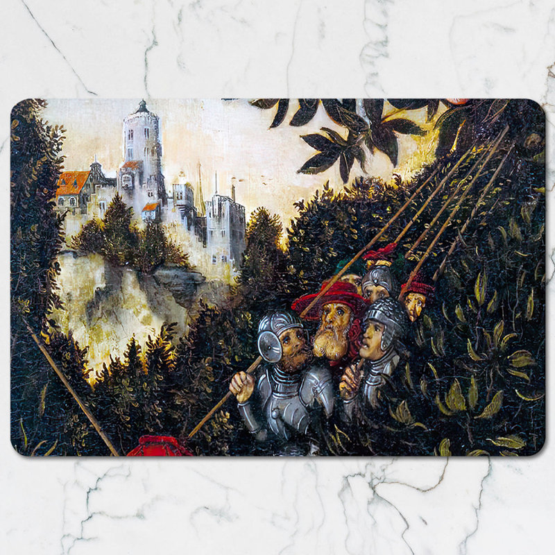 Medieval Knight Scene Placemat and Coaster Set for Dining Table