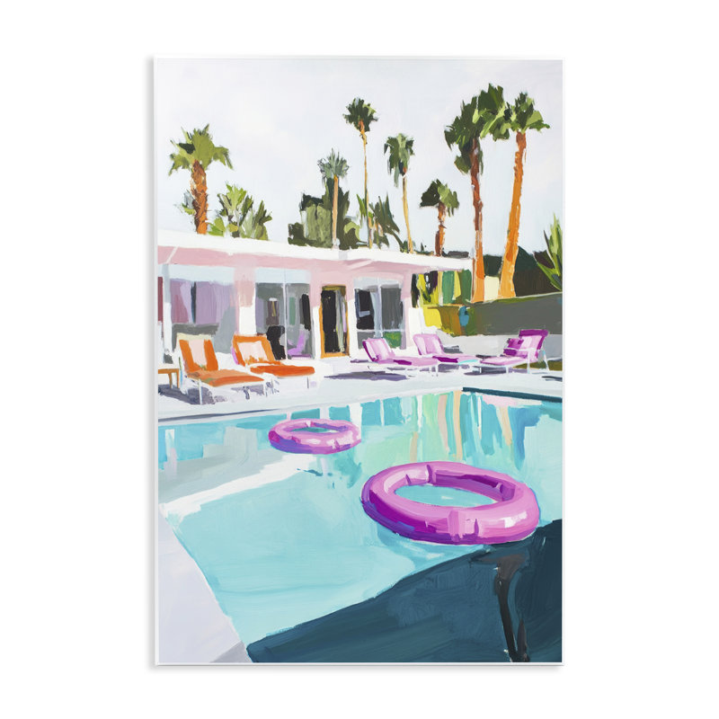 Impression murale Palm Springs Poolside Impression, design par Sissi et Seb, 19 cm x 13 cm
