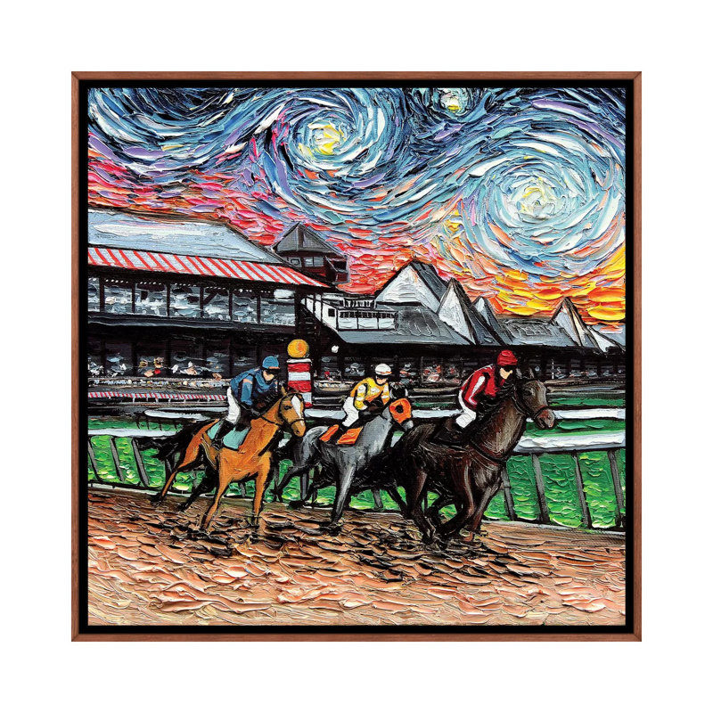 Reproduction d’art, « Van Gogh never saw Saratoga » par aja Trèves, H 26 po x l 26 po x P 1,5 po, Pas de tapis