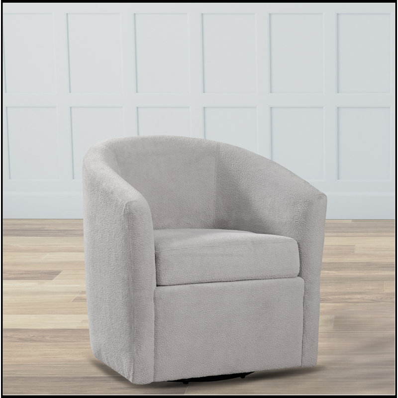 Fauteuil d'appoint pivotant en tissu performance Oaklynn, Brun cendré
