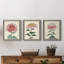 «Chrysanthemum Woodblock I», ensemble de 3 peintures sur toile encadrées-2042041060-2042041063