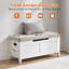 Banc de rangement de 42 po - coffre à jouets en bois avec siège et 2 charnières de sécurité, coffre de rangement à coffre rabattable