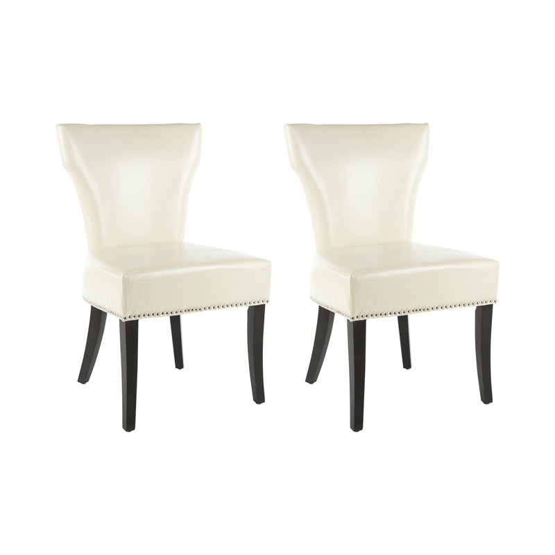 Evangeline 55.12cm H Upholstered Side Chair, Flat Cream