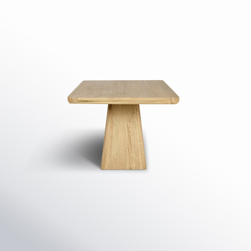 Pedestal Dining Table, 30" H x 95" L x 42" W, Natural
