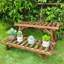 3 Tier Ladder Wood Plant Stand Step Garden Display Shelf Indoor Outdoor Flower Pot Rack