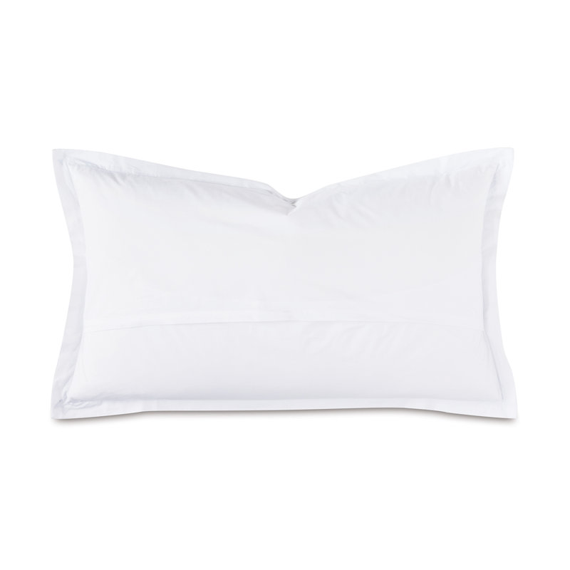 Tessa Cotton Sham Set, King, White/Blue, Border