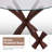 Round Dining Table with Tempered Glass Top and Solid Wood Legs-100588389