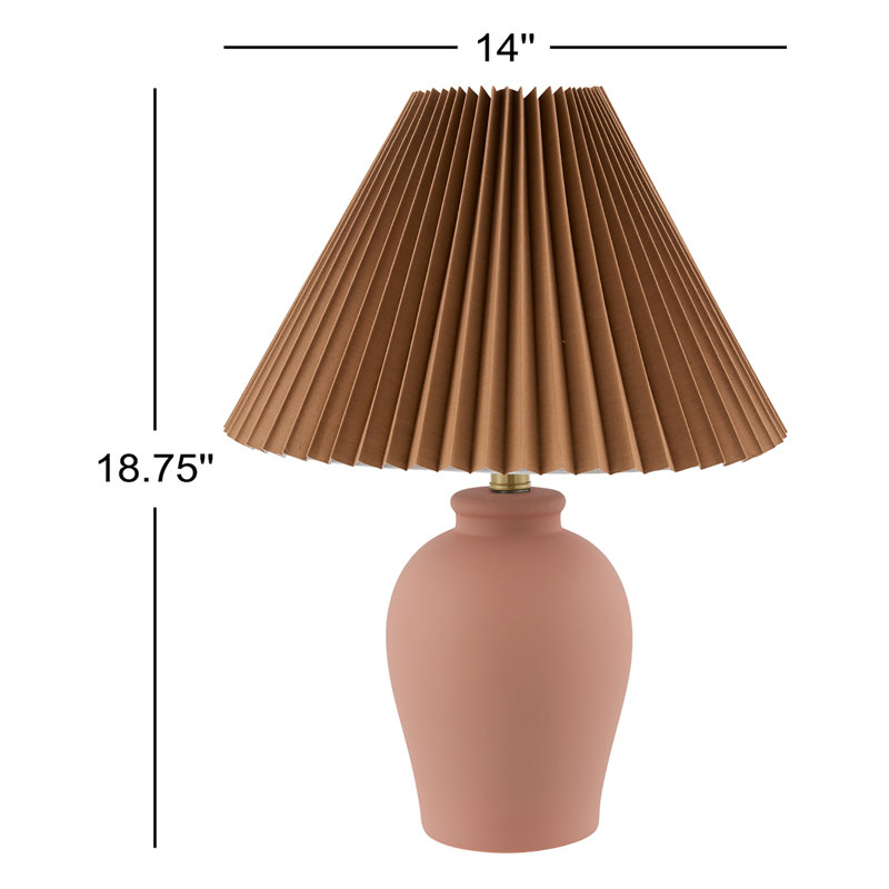Chemise Table Lamp, Shell, Parchment, Brown