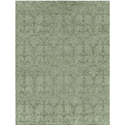 Floral Hand-Loomed Grey Area Rug