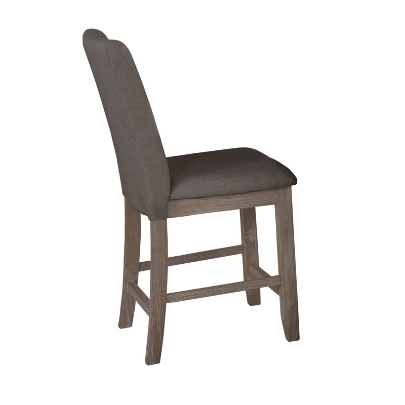 Chaise d’appoint en lin touffeté grise Ivie, Gris, Gris