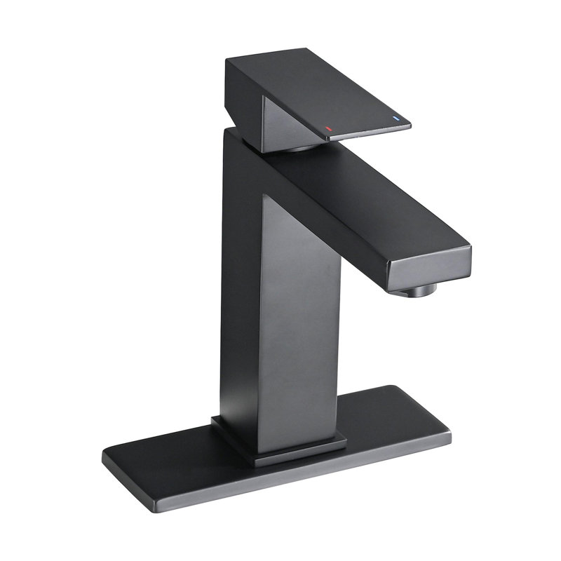 Bathroom Single Handle Stainless Steel Faucet, Matte Black