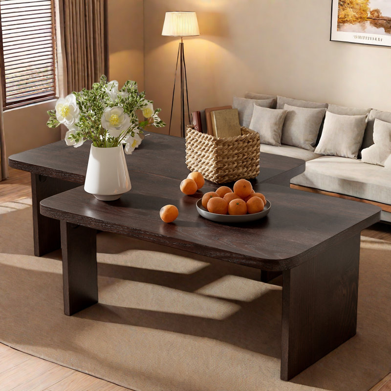 Ensemble de tables basses modernes Modernes, Espresso