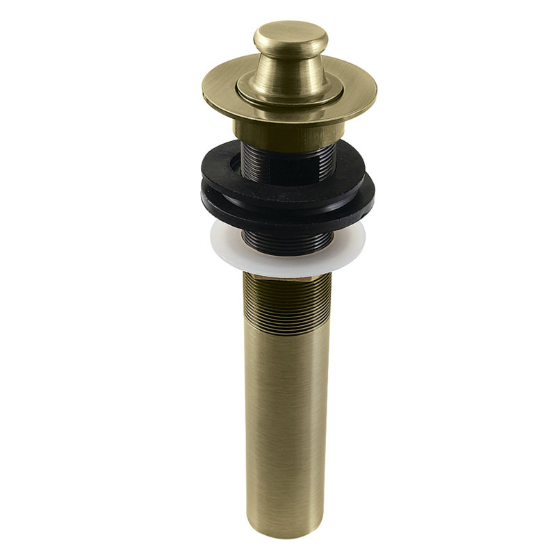 Kingston Brass Fauceture Lift and Turn Bathroom Sink Drain with Overflow, 17 Gauge, Antique Brass