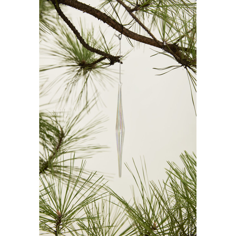 Ornement glaçon Prism, H 7,5 po x l 0,5 po x P 0,5 po