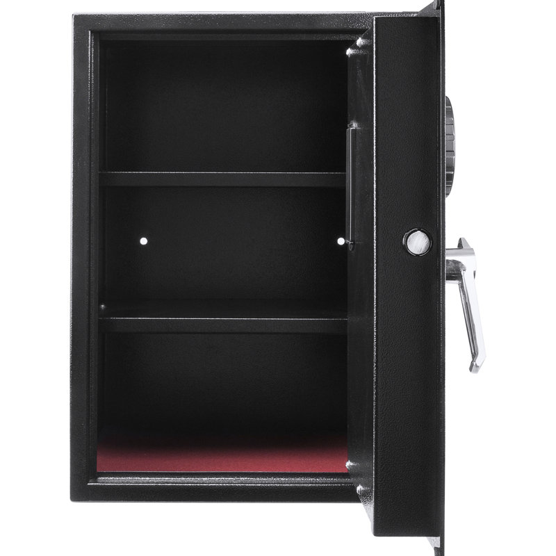 Coffre-fort 1,45 pi cube, noir, avec serrure électronique et trousse de montage préinstallé, coffre-fort noir, possibilités de flexibilité