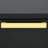 Black And Gold 2-Drawer Rectangular Nightstand-262128569