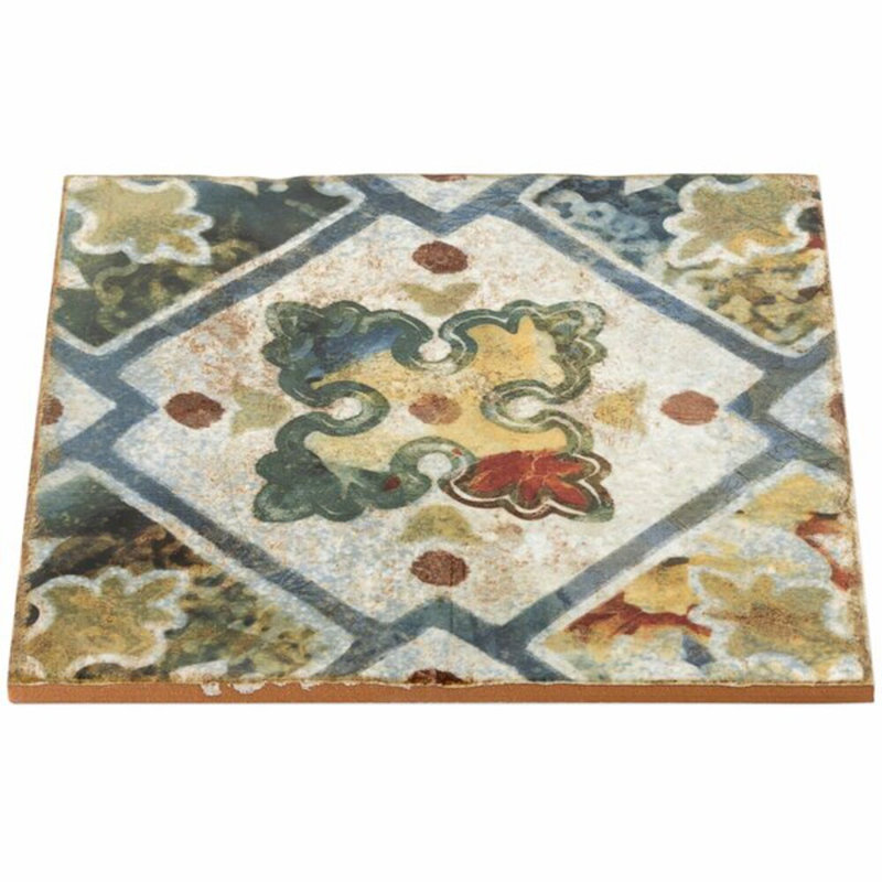 Angela Harris Dunmore 8x8 Polished Hand Painted Look Ceramic Tile