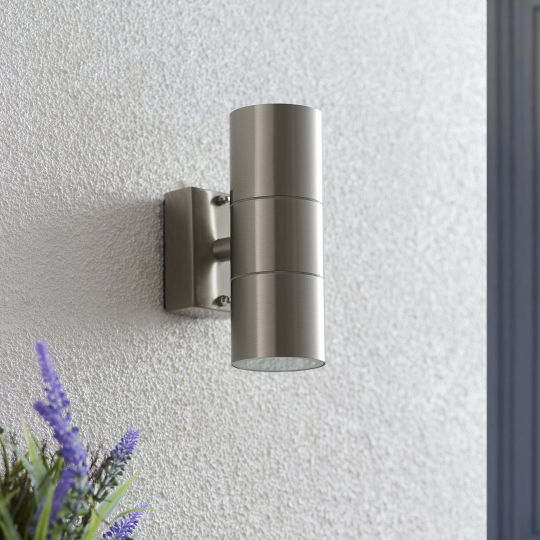 Arney Silver 2 - Bulb 16.5cm H Outdoor Armed Sconce