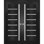 Portes doubles françaises massives Quadro 4088 Noir mat avec vitrage dépoli, cadre en bois massif, portes robustes pour placard ou chambre - 48 x 80 (2 x 24 x 80)