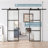 Metal and Glass Sliding Double Barn Door with Installation Hardware Kit (Soft-close Included)-98303719-100489299