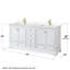 Ensemble de meuble-lavabo double 72 "avec miroir Deborah-51712414-80205259-97789886