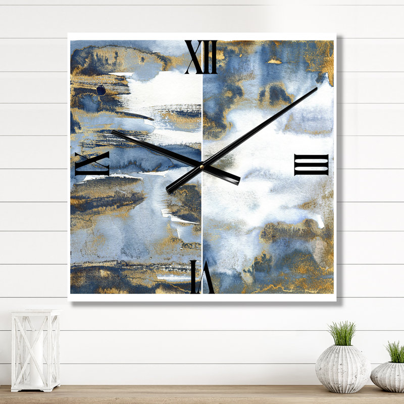 Horloge murale Abstract Waves III, Moyen