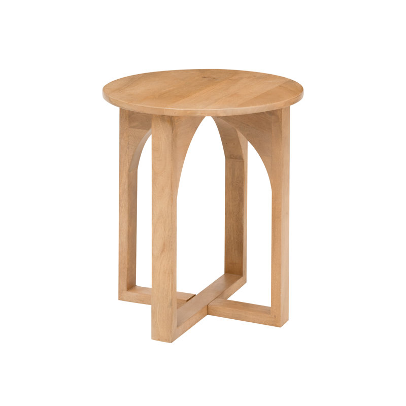 Ealyn Solid Wood End Table, Walm Sand