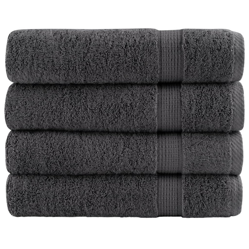 Premium Bath Towels SOLUND 600Gsm, 140cm L x 70cm W, Purple, Bath Towels - 4 Pack
