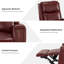Fauteuil inclinable manuel pivotant en cuir véritable Chikako-70690530