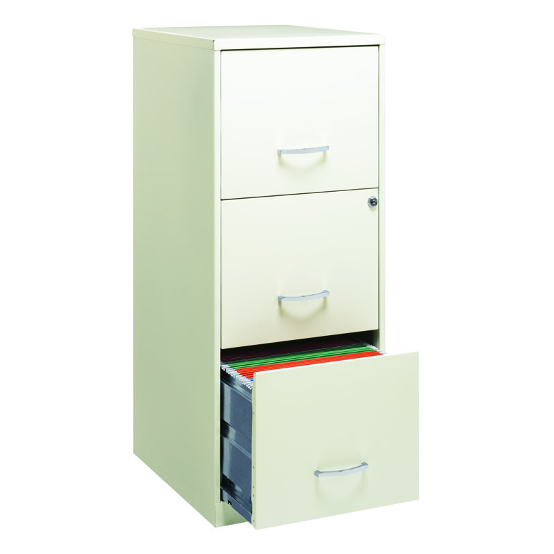 Classeur vertical à 3 tiroirs Brycen Space Solutions, Blanc perle
