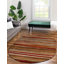 Tapis contemporain à rayures multicolores Baynebridge-772270689