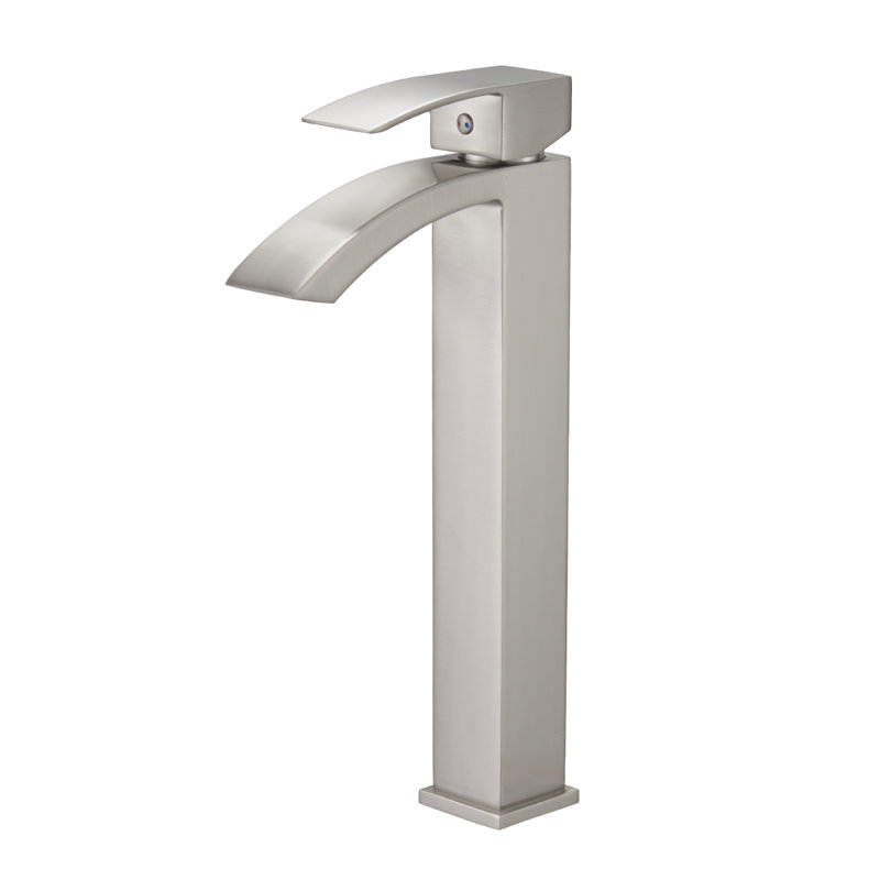 Modern Brushed Nickel Bathroom Tap - Single Hole With Side And Aluminium Alloy Faucet For Sink Ceramic Filler Matte Black Finish Home