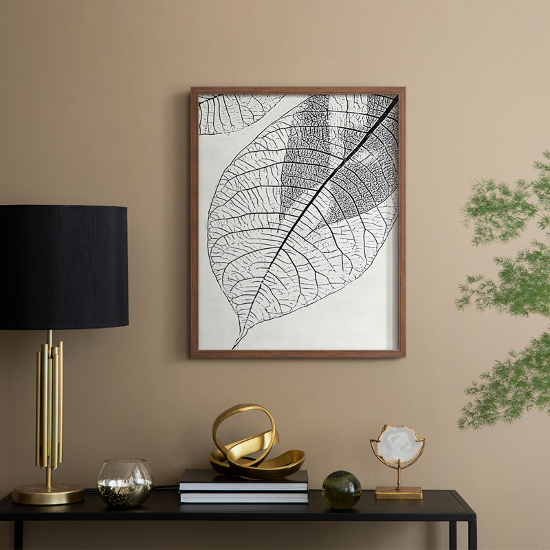 Floral II, reproduction encadrée prête à être accrochée, H 29 po x l 23 po, Brun
