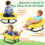 AIYAPLAY Kids Spinning Chair for Autism Flower Shaped Non-Slip Base Yellow