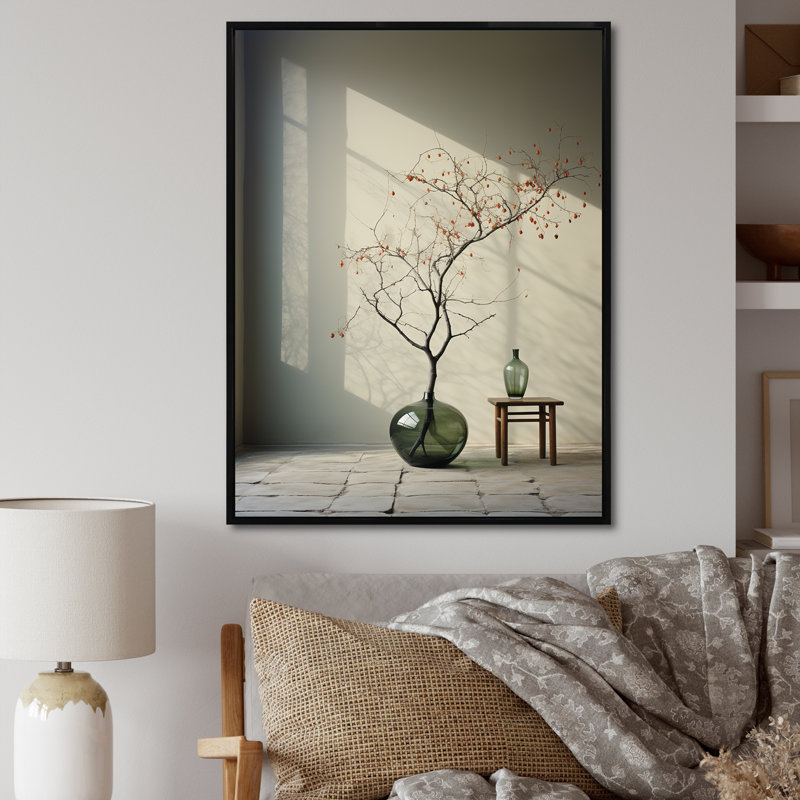 Minimalisme hivers, fenêtre, oasis, H 32 po x l 16 po x P 1 po, Cadre flottant noir