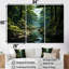 Mystic Wilderness Pine Forest In Canada IV - ensemble de reproductions d'art mural forêt-1048333494-1048333497