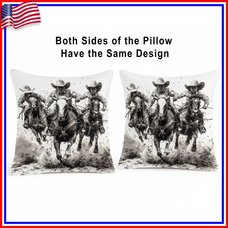Coussin Cowboys, 26 po x 26 po
